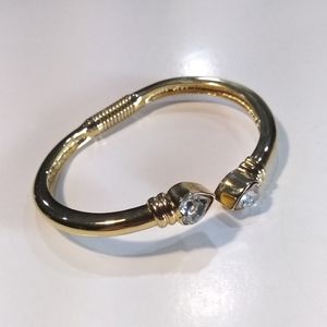 Paul Brackna Goldtone Hinged Bracelet.